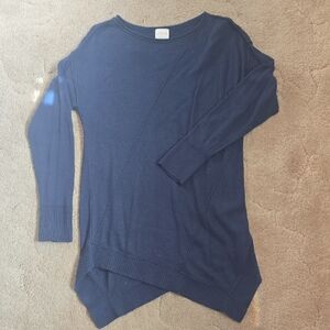 Chico's Midnight Blue Asymmetrical Sweater